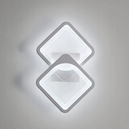 Hübsche weiße Gartenwandleuchte mit integrierter 24-W-LED-Quelle