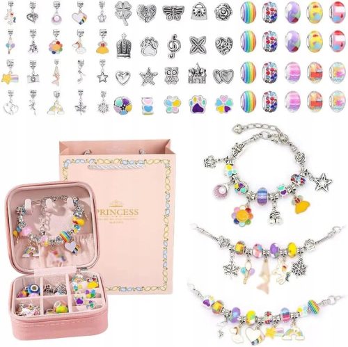  SCHMUCKSET ZUM HERSTELLEN VON ARMBÄNDERN UND HALSKETTEN, GESCHENK FÜR KINDER