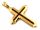  Goldkreuz mit schwarzem Zirkonanhänger