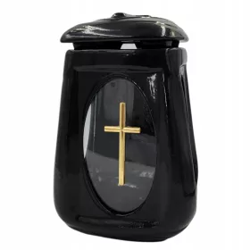  Flamma Laterne Keramikkreuz Schwarz
