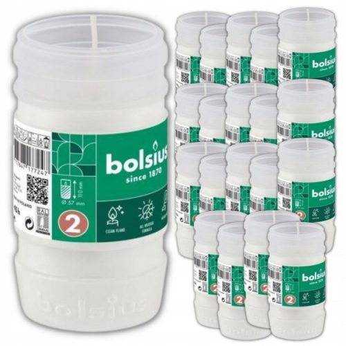 Bolsius Paraffinkerzeneinsätze 2D 20 Stück