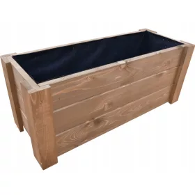  Blumentopf 80 cm x 30 x 32 cm, Holz, Grau- und Silbertöne