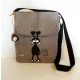  UniQueBags Kindertasche weiß, schwarz, rosafarbene Katze