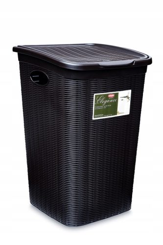  Stefanplast freistehender Wäschekorb 50l, Braun- und Beigetöne