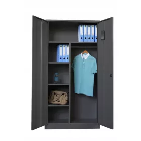  Arbeitsschutz-Kleiderschrank Metal-Meb, zweitürig, 180 cm x 90 cm