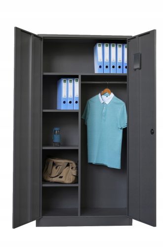 Arbeitsschutz-Kleiderschrank Metal-Meb, zweitürig, 180 cm x 90 cm