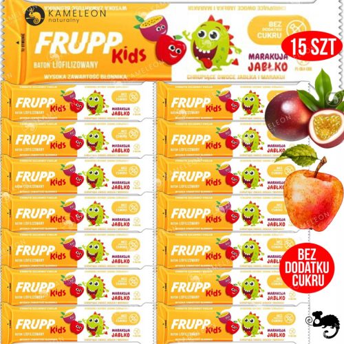 CelikoFRUPP Kids - Gefriergetrocknete Apfel-Maracuja-Riegel, Glutenfrei und Ohne Zucker, 135g