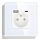 Steckdose, USB-Wand-DC-Smart-Home-Weiß