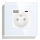 Steckdose, USB-Wand-DC-Smart-Home-Weiß