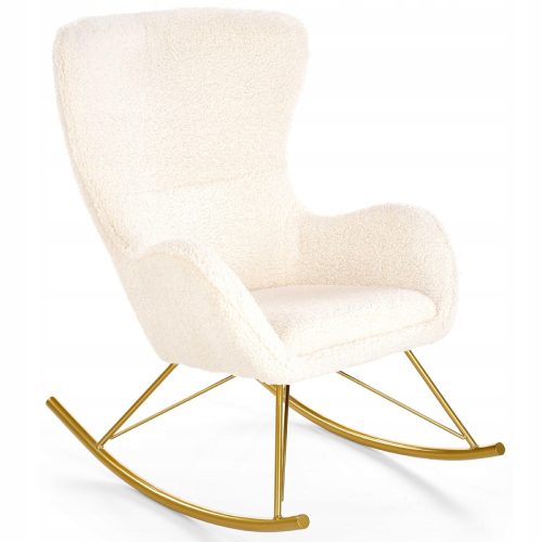  LIBERTO creme/goldener Loungesessel - HALMAR