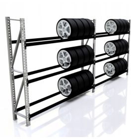   Dodas Lagerregal aus Metall, 200 x 380 x 45 cm, max. 300 kg pro Regal