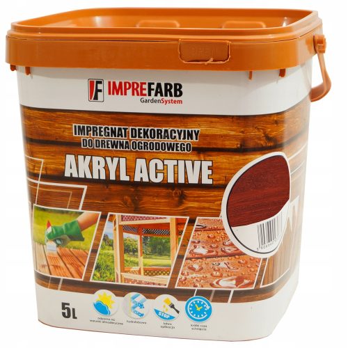 Imprefarb Akryl Aktiv Holzimprägnierung 5 l Mahagoni