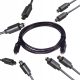  Libox Toslink optisches Kabel 3m LB0029 4 mm Schwarz