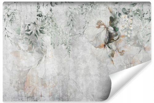 Fototapete Abstraktes Wandbild BETON Blumen 450x300