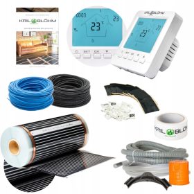  Heizfolien-Bodenset 1m2 80W/m2+Blauw T-3