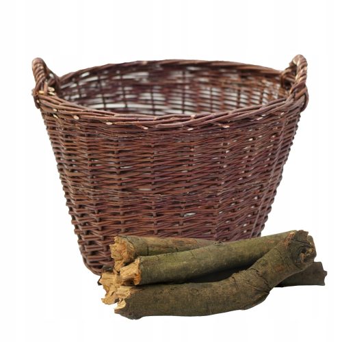  Polnischer Weidenkorb für Holz, 60 cm