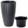  Form-Plastic Blumentopf 39 cm x 39 x 58 cm Durchmesser 39 cm Kunststoff schwarz