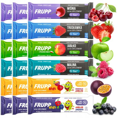 FRUPP Liofilizierter Frucht-Riegel - Knusprig & Ohne Zuckerzusatz