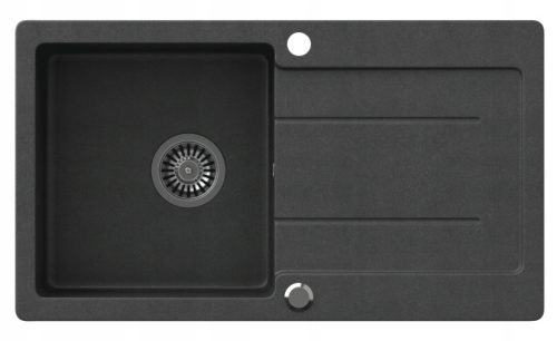  Quadron GEORGE 111 Einbeckenspüle, schwarzer Granit