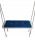  Schaukel weiß Sitz marineblau Haus Garten Kinder gepolstert Samt 50cm