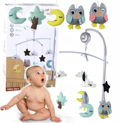  Babybett-Karussell-Spieluhr weiß