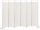 Paravent 6-fache Trennwand mit Metallrahmen Beige