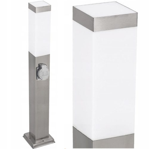  Quadratischer SuperLED E27-Lichtmast, 65 cm, silber