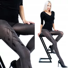  Blickdichte gemusterte Damenstrumpfhose, MODISCHE MUSTER
