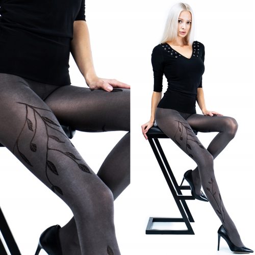  Blickdichte gemusterte Damenstrumpfhose, MODISCHE MUSTER