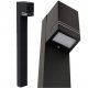  Rechteckiger Lichtmast SuperLED GU10 80 cm schwarz