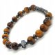  HERREN-ROSENKRANZ-Armband, Tigerauge