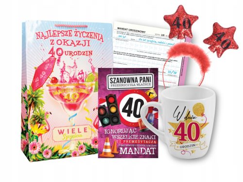 Coole, lustige Gadgets Lustiges Geschenk zum 40. Geburtstag für eine Frau, Souvenir, Handtasche, Tasse, Stirnband