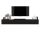 Glamour Hänge-TV-Ständer Kommode 300 cm Schwarz MAT