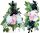  Exklusives großes Original SET Blumenstrauß + Blumenstraußdekoration für Grabdenkmal