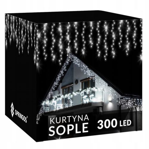 Lampki choinkowe Springos sople 201 - 300 lampek
