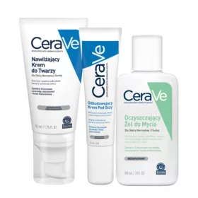 CeraVe Pflegeset: Augencreme, Gesichtscreme & Reinigungsgel