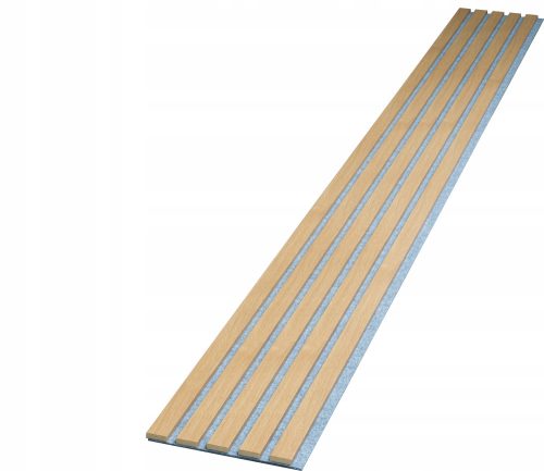Lamellen auf grauem Edelfilz 275cm x 27cm - Eiche Villa 898