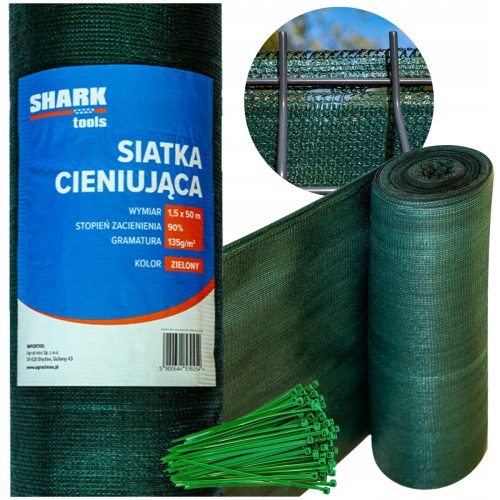 Beschattungsgitter 1,5 x 50 m, Abdeckzaun für Zaun, 90 % grün