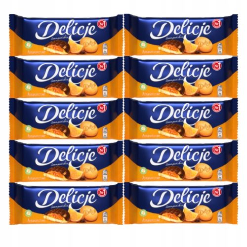 10er-Pack Delicje Szampańskie Orangenkekse mit Schokolade 147g