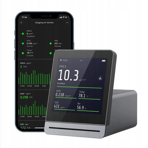 Sensoren für ein Smart Home Qingping Mi Home Gassensor, Bluetooth-Konnektivität, WiFi-Konnektivität, Display