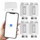  Set bestehend aus 4 x Thermostatkopf + TUYA Wi-Fi ZigBee Gateway