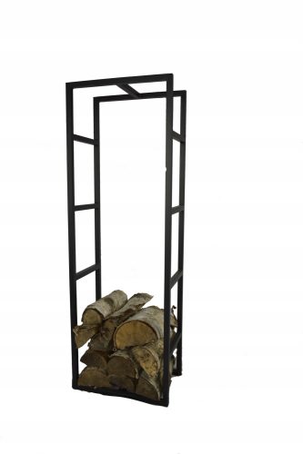 KoyGarden Metall-Holzständer 40 x 25 x 120 cm schwarz