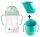  B.Box BB00520 Wasserflasche mit Strohhalm 240 ml grün + Doidy Cup 000098 blaugrüner Becher zum Trinkenlernen