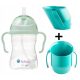  B.Box BB00520 Wasserflasche mit Strohhalm 240 ml grün + Doidy Cup 000098 blaugrüner Becher zum Trinkenlernen