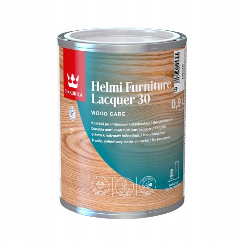  TIKKURILA Helmi Furniture Lacquer 30 EP Basis 0,9L halbglänzender Möbellack