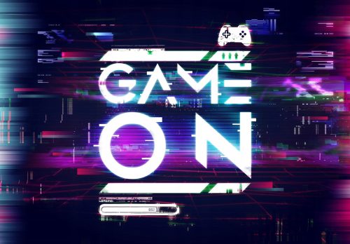 GAMING PAD Jugendfototapete mit Aufschriften 208 x 146