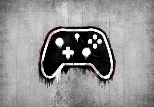 GAMING PAD Jugendfototapete mit Aufschriften 312 x 219