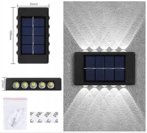 Lampen für Fassaden Alogy Fassadenleuchte 600 lm, solarbetrieben