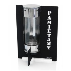  Metallkerze mit Glashülse „Wir erinnern uns“