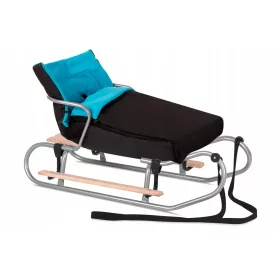    Kinderschlitten mit Schlafsack + Rückenlehne + Fußstützen